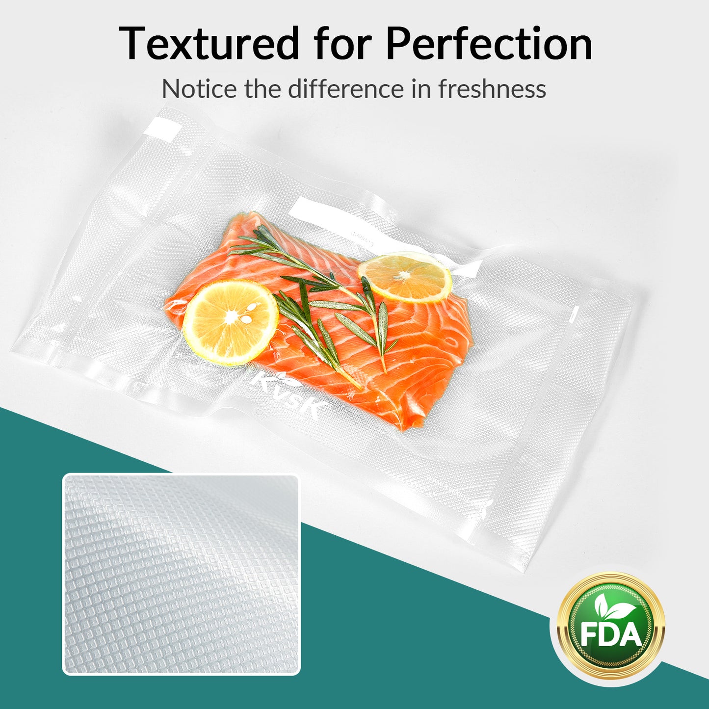 Vacuum Sealer Bags Thick & Tough (3.6 mil + 10 mil) 6X Freshness* 220Count 8 in. x 12 in. | 20 cmx30 cmSeal More, Save More!