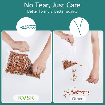 Vacuum Sealer Bags Thick & Tough (3.6 mil + 10 mil) 6X Freshness*  220Count 8 in. x 12 in. | 20 cmx30 cmSeal More, Save More!