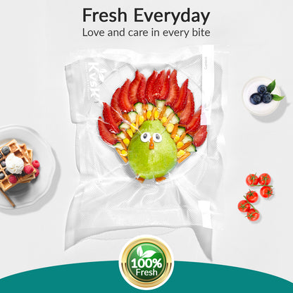 Vacuum Sealer Bags Thick & Tough (3.6 mil + 10 mil) 6X Freshness*  220Count 8 in. x 12 in. | 20 cmx30 cmSeal More, Save More!