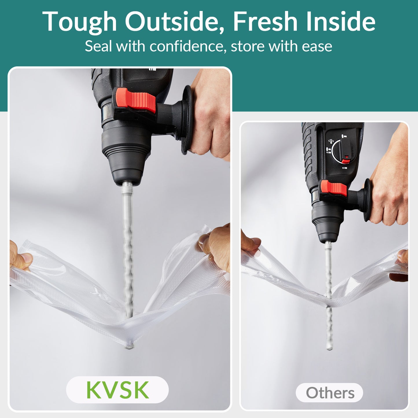 Vacuum Sealer Bags Thick & Tough (3.6 mil + 10 mil) 6X Freshness*  220Count 8 in. x 12 in. | 20 cmx30 cmSeal More, Save More!