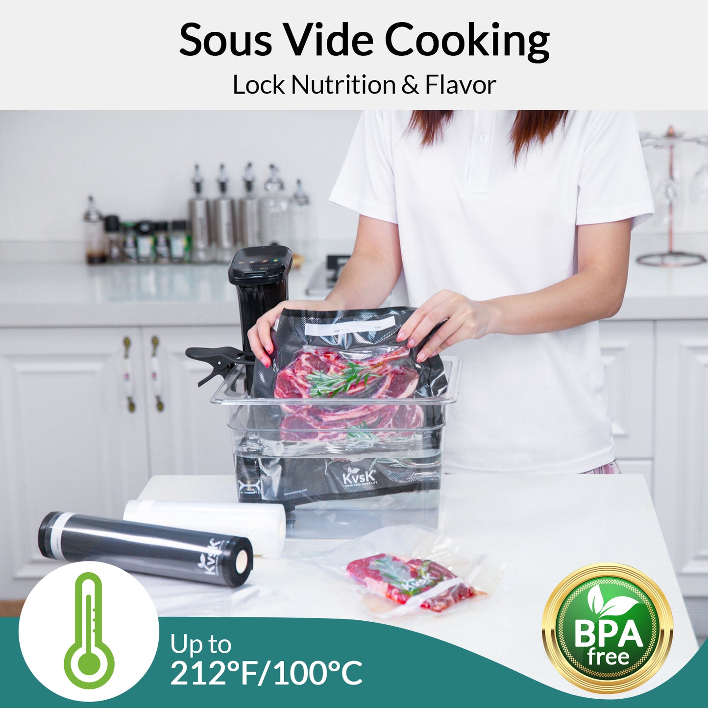 Vacuum Sealer Rolls 3Rolls 11in.x16.4ft.|28cmx5m